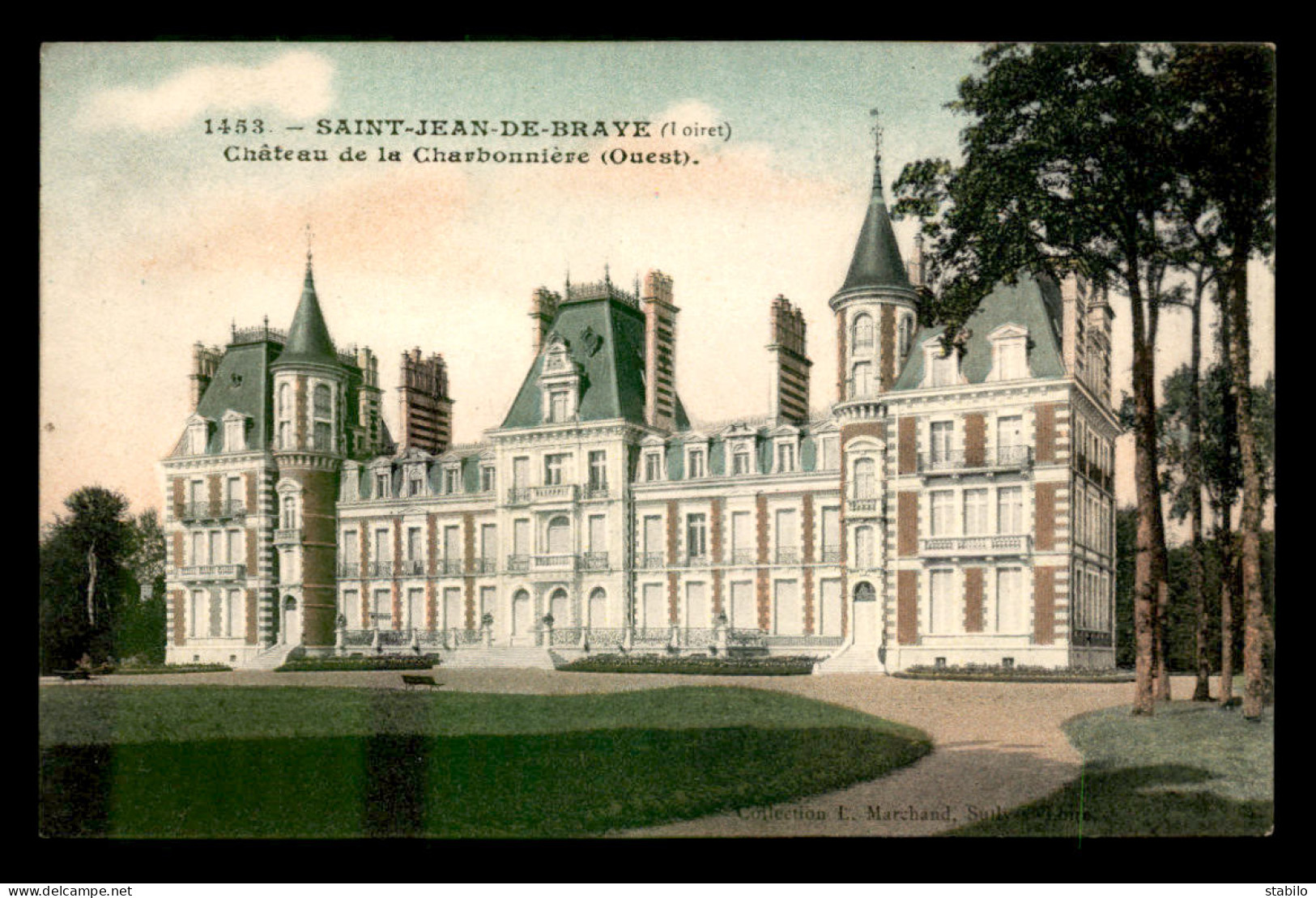 45 - SAINT-JEAN-DE-BRAYE - CHATEAU DE LA CHARBONNIERE - CARTE ANCIENNE COLORISEE - Other & Unclassified