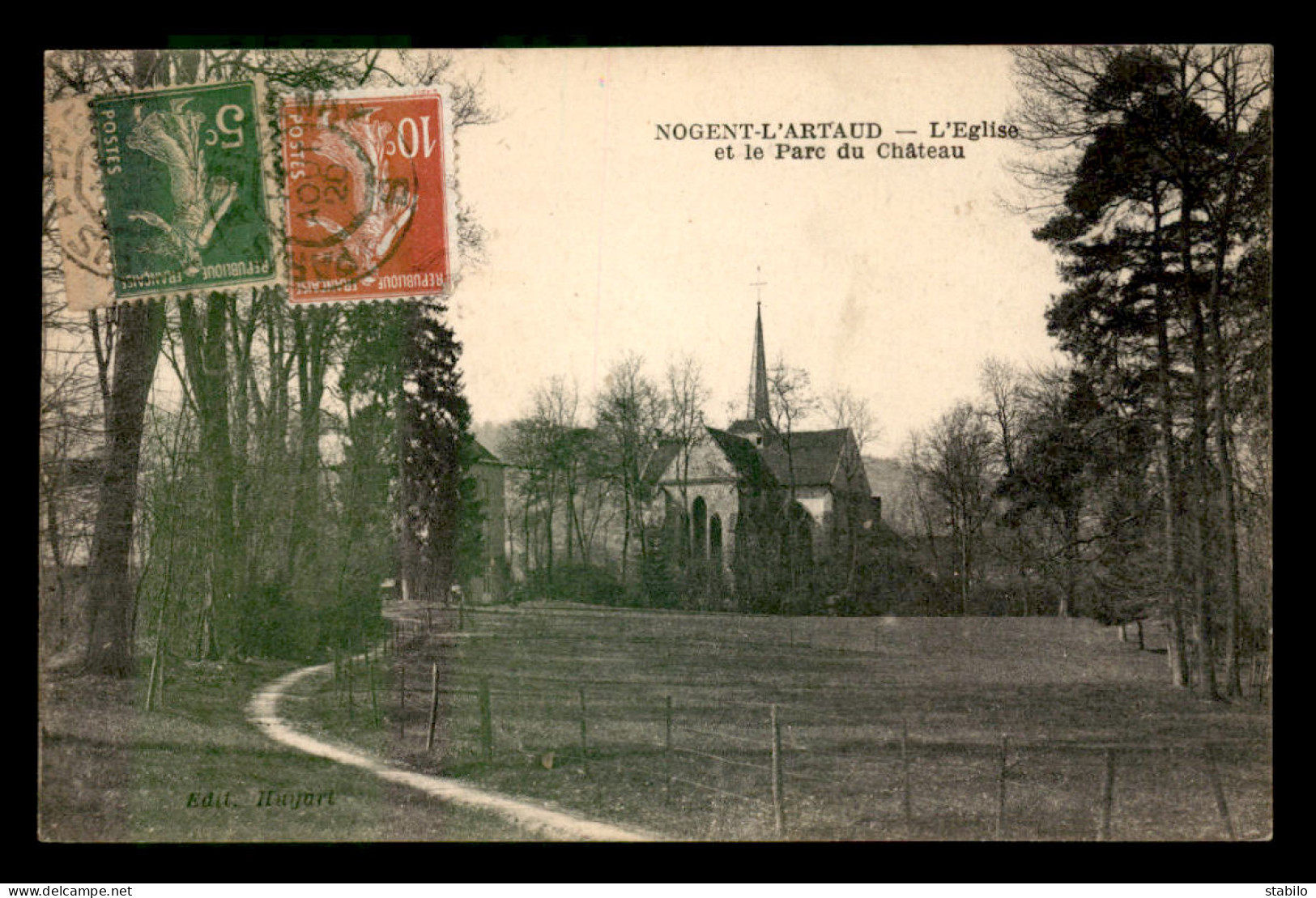 02 - NOGENT-L'ARTAUD - L'EGLISE ET LE PARC DU CHATEAU - Autres & Non Classés