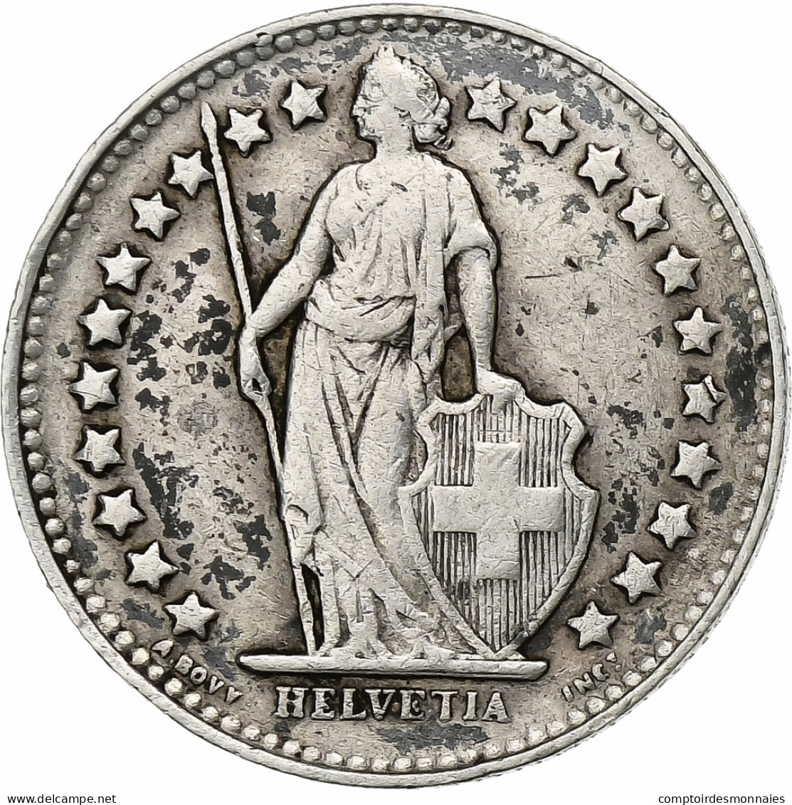 Suisse, 1/2 Franc, 1934, Bern, Argent, TTB+, KM:23 - Otros & Sin Clasificación