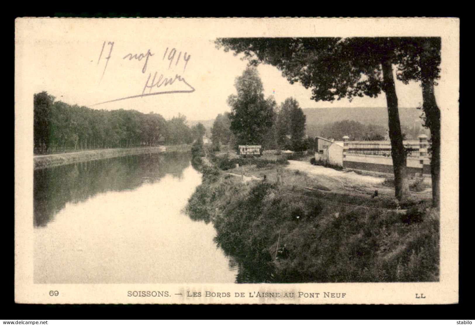 02 - SOISSONS - LES BORDS DE L'AISNE AU PONT NEUF - Soissons