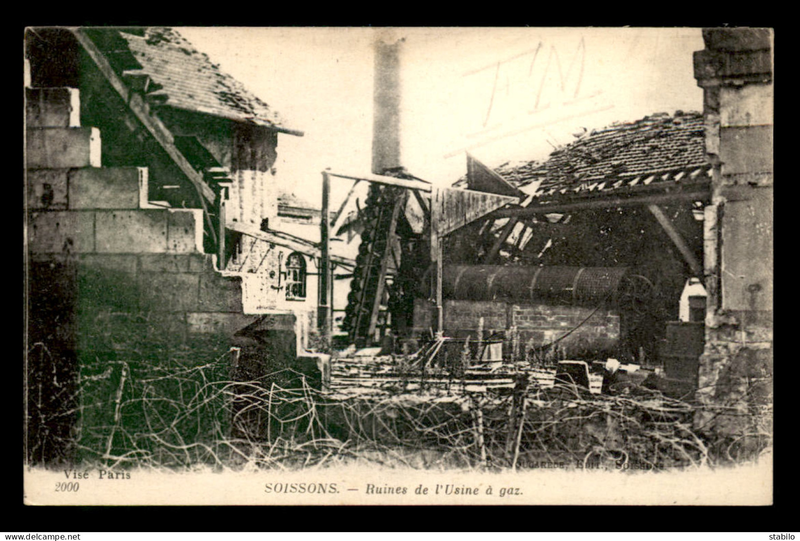 02 - SOISSONS - RUINES DE L'USINE A GAZ - Soissons