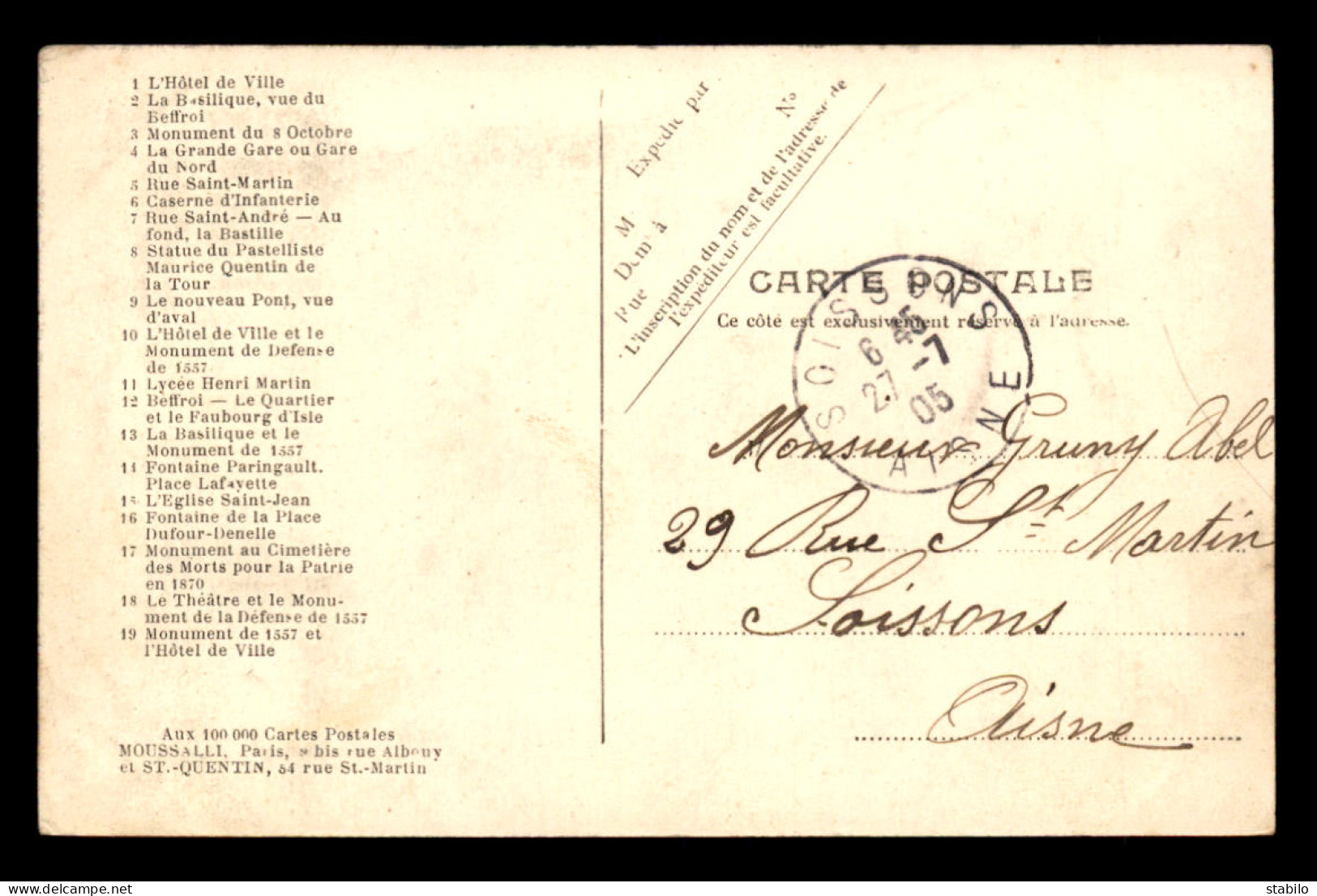 02 - SAINT-QUENTIN - SOUVENIR EN LETTRES MULTIVUES - Saint Quentin