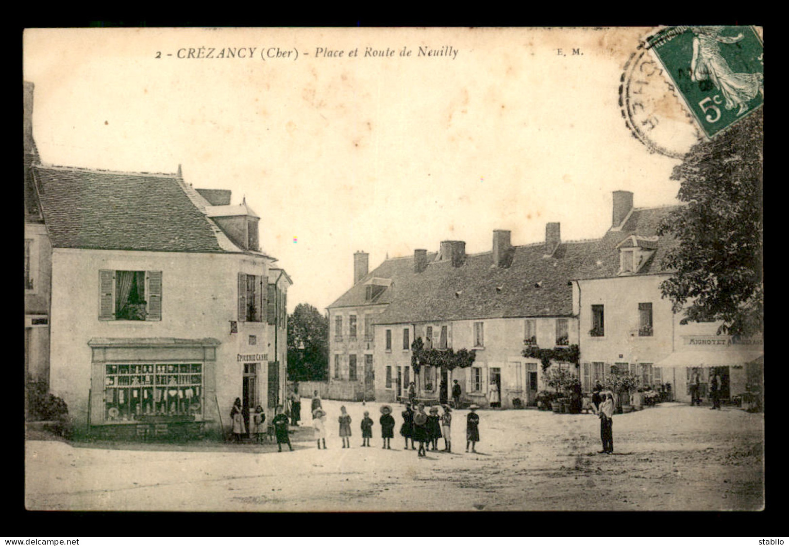 18 - CREZANCY - PLACE ET ROUTE DE NEUILLY - EPICERIE CARRE - Otros & Sin Clasificación