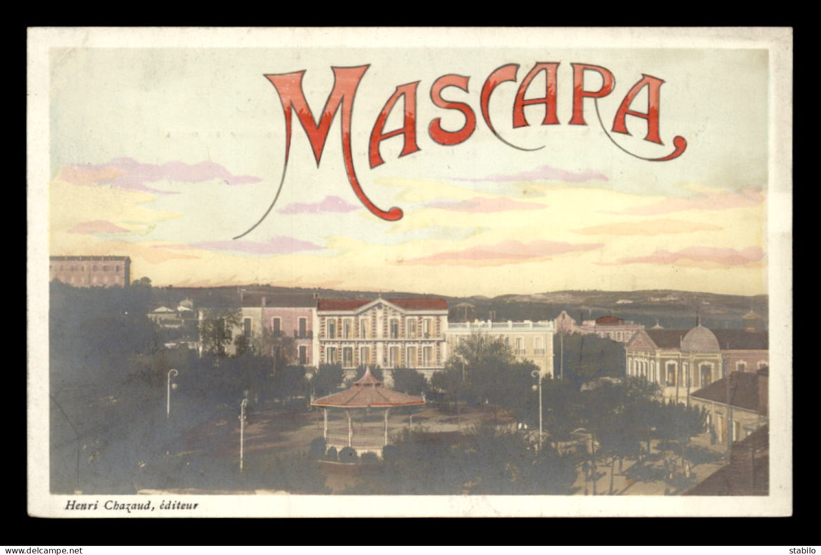 ALGERIE - MASCARA - VUE GENERALE - CARTE COLORISEE - Autres & Non Classés