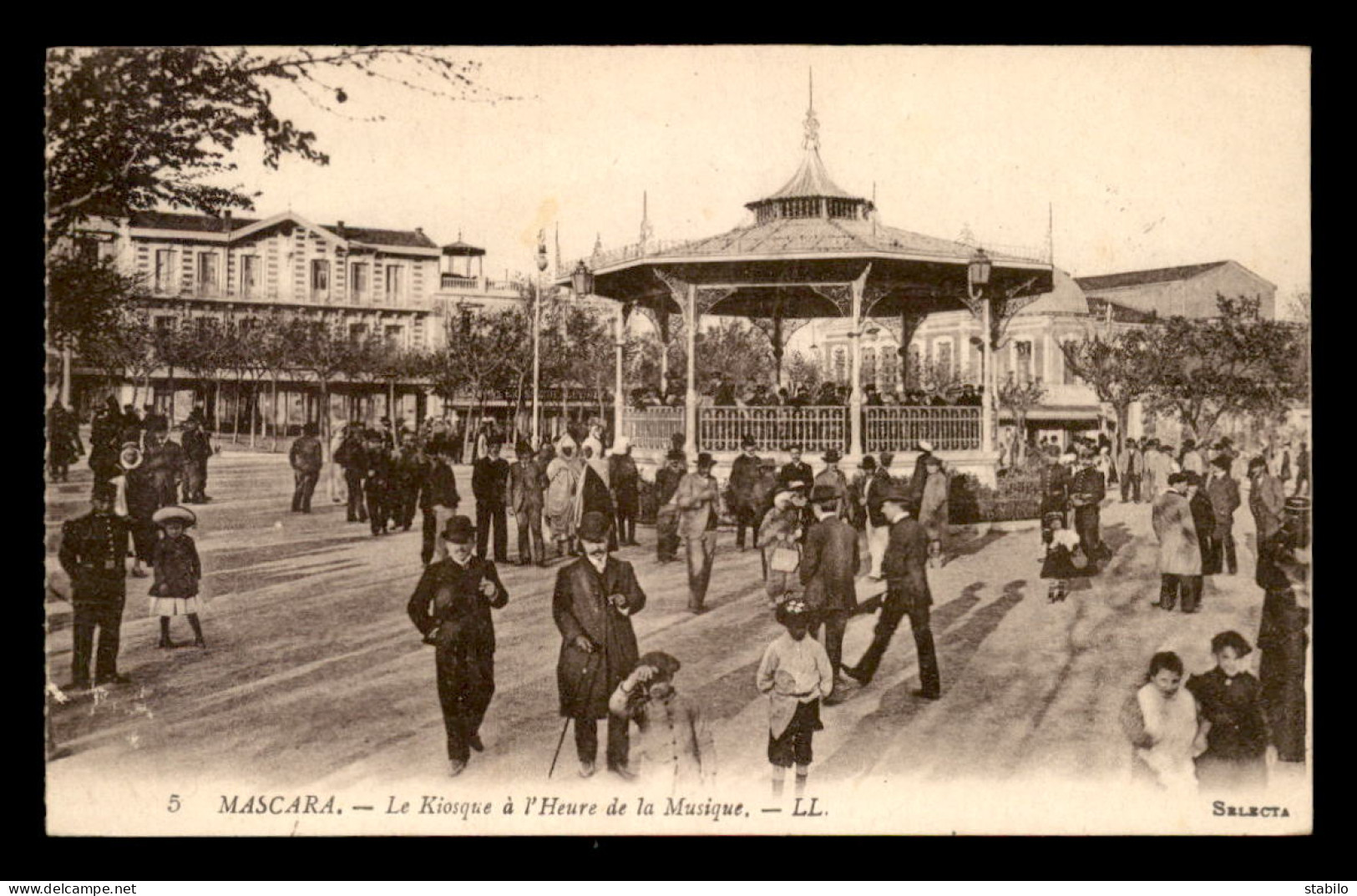 ALGERIE - MASCARA - LE KIOSQUE A L'HEURE DE LA MUSIQUE - Autres & Non Classés