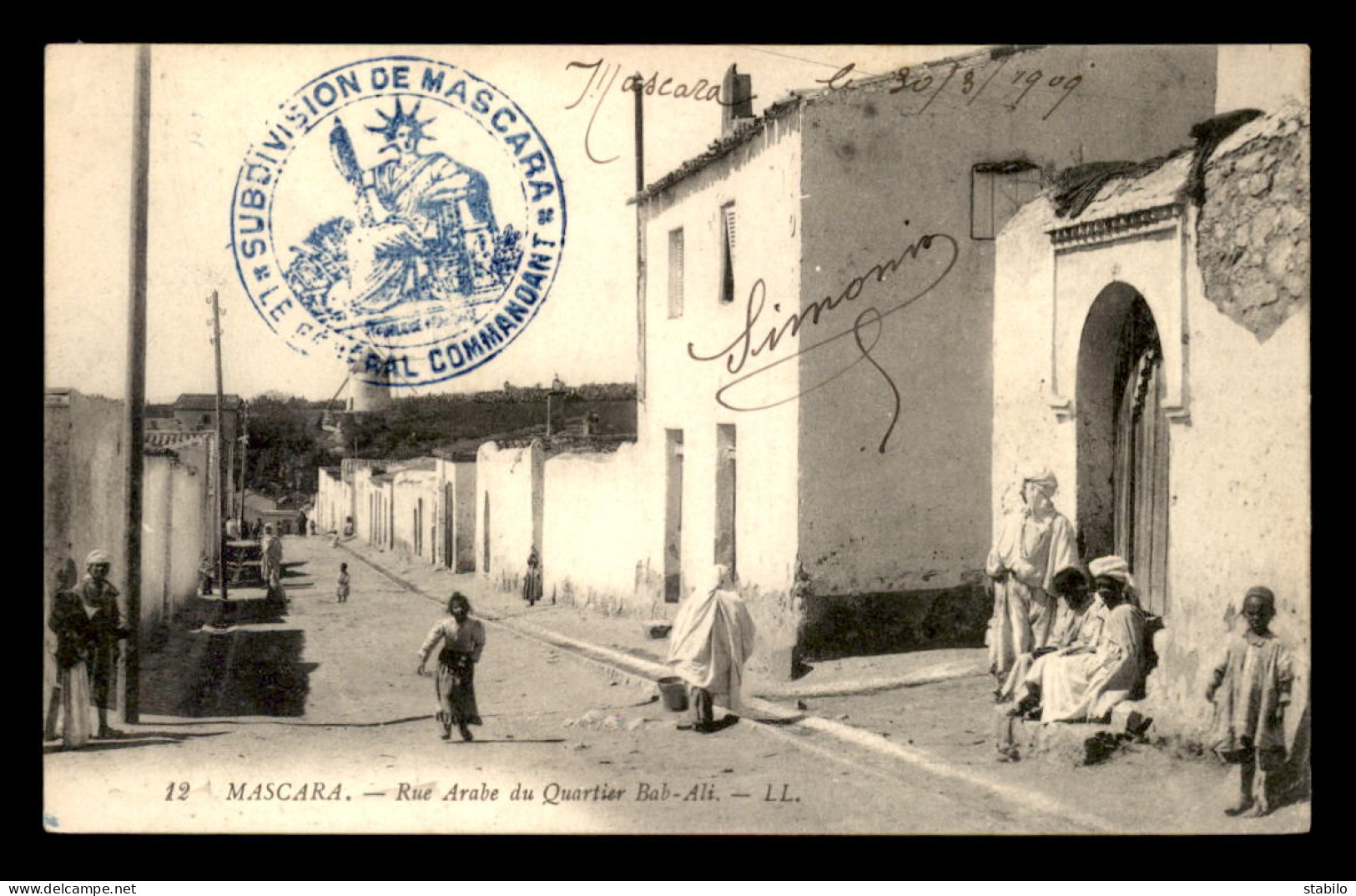 ALGERIE - MASCARA - RUE ARABE DU QUARTIER BAB-ALI - Otros & Sin Clasificación