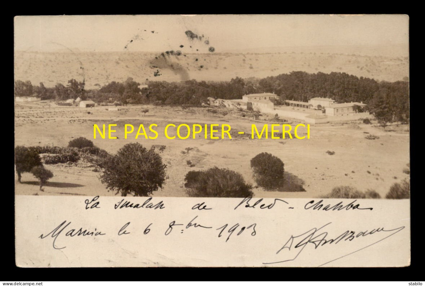 ALGERIE - MARNIA - LA SMALA DE BLED CHAHBA - CARTE PHOTO ORIGINALE  - Altri & Non Classificati