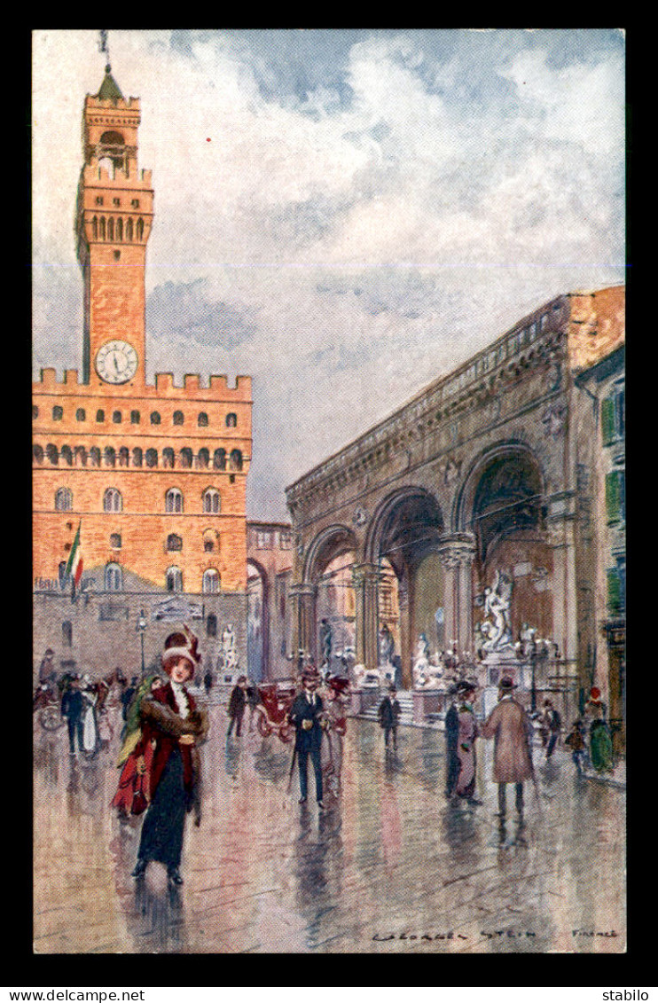 ITALIE - FIRENZE - LOGGIA DELL'ORCAGNA E PLAZZO VECCHIO  - ILLUSTRATEUR GEORGES STEIN - Firenze (Florence)