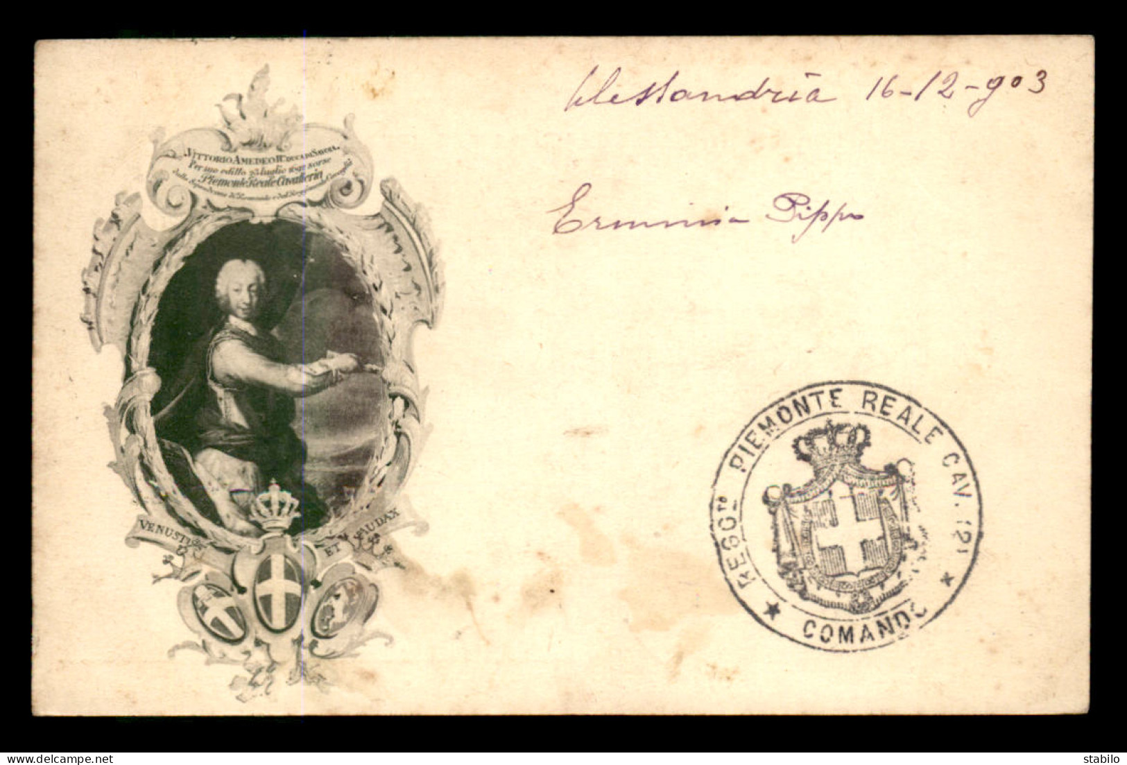 ITALIE - ALLESSANDRIA - VITTORIO AMADEO II - CACHET MILITAIRE - Alessandria