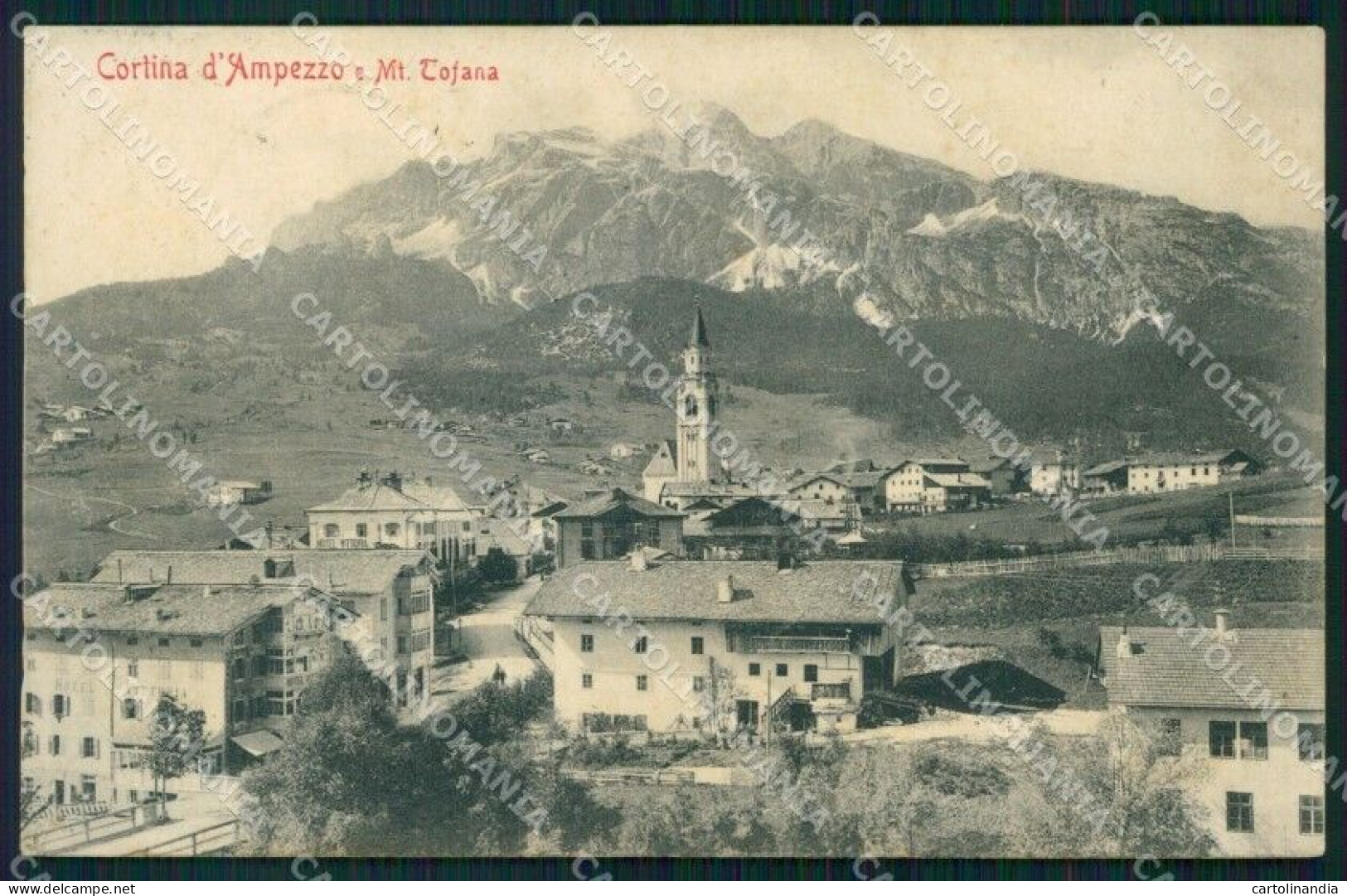 Belluno Cortina D'Ampezzo Monte Tofana Cartolina VK4120 - Belluno