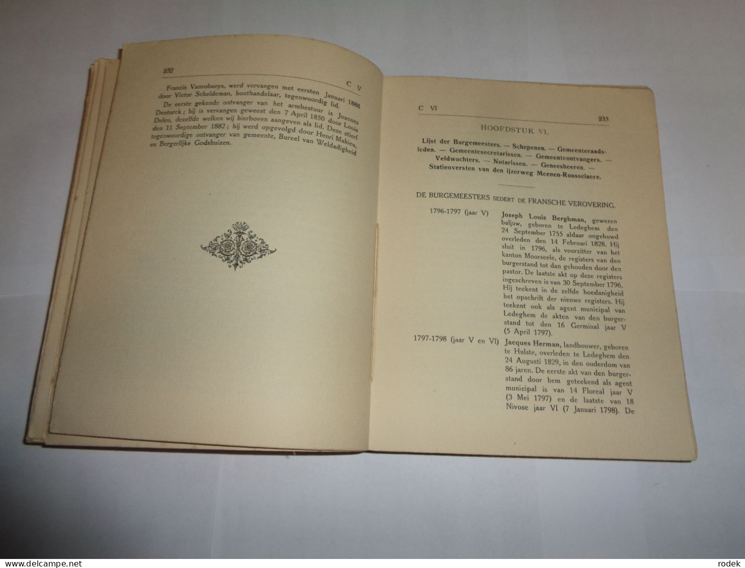 Geschiedenis van Ledeghem door J.Mussely en J.Buysschaert ( Originele uitgave 1912 )