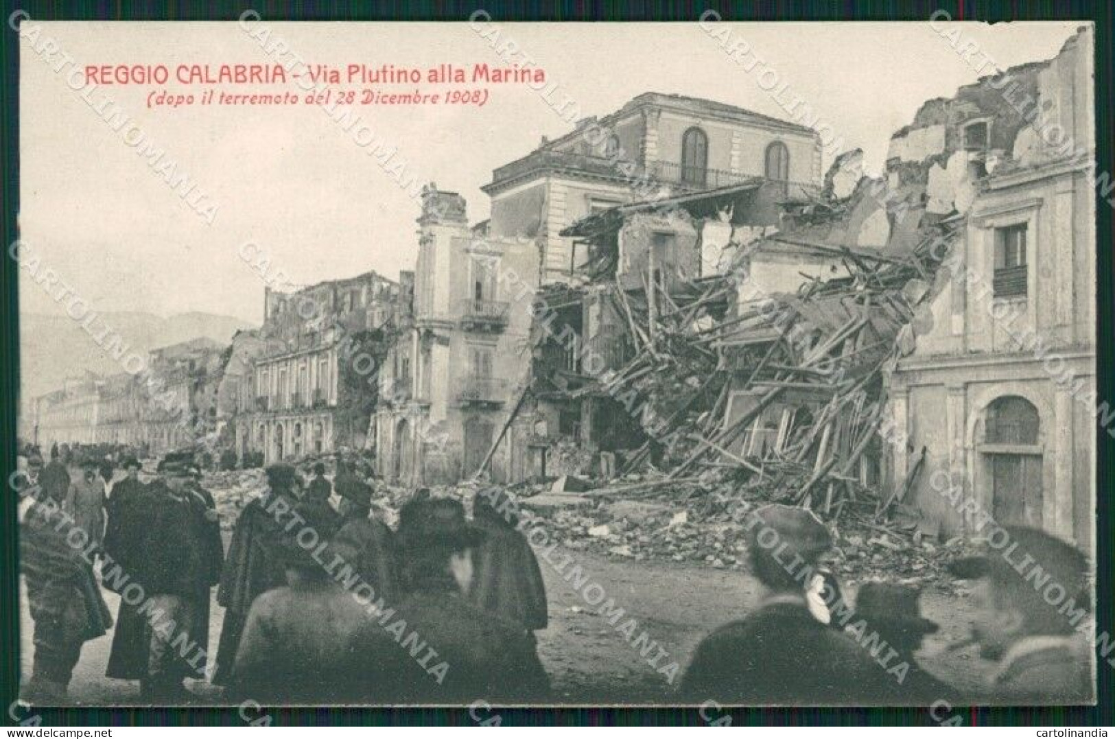 Reggio Calabria Città Terremoto 1908 Cartolina XB0191 - Reggio Calabria