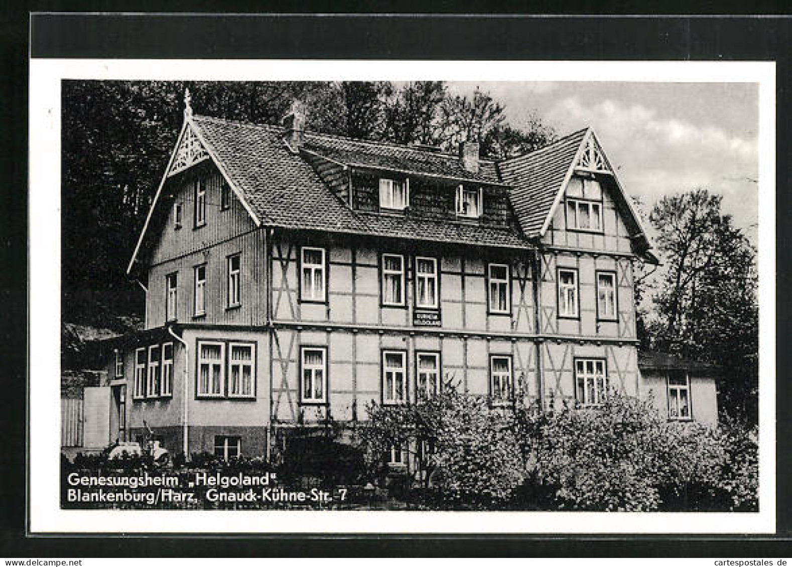 AK Blankenburg /Harz, Genesungsheim Helgoland, Gnauk-Kühne-Str. 7  - Blankenburg