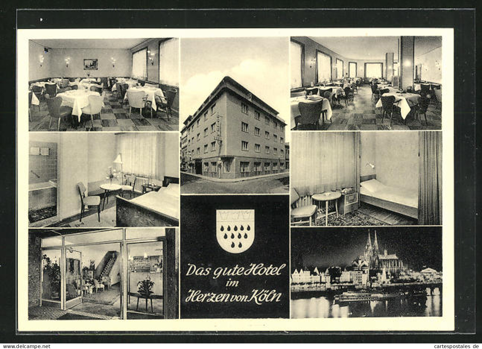 AK Köln, Hotel-Restaurant Engelbertz, Obenmarspforten 1-3  - Koeln