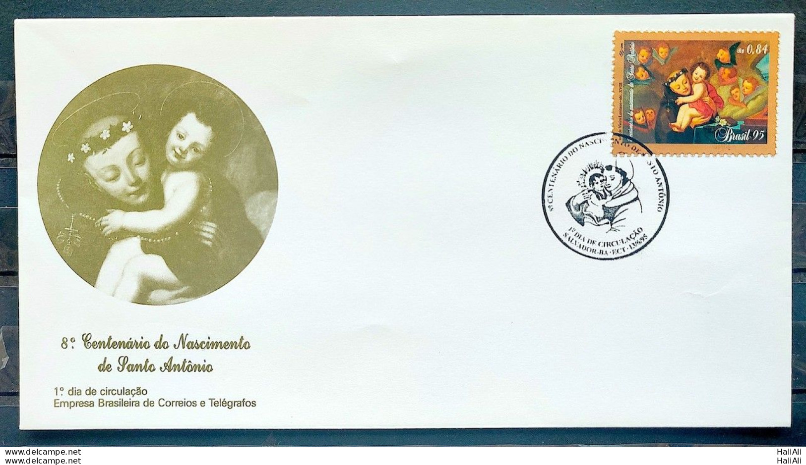 Envelope FDC 645 1995 Santo Antonio Religion CBC BA 2 - FDC