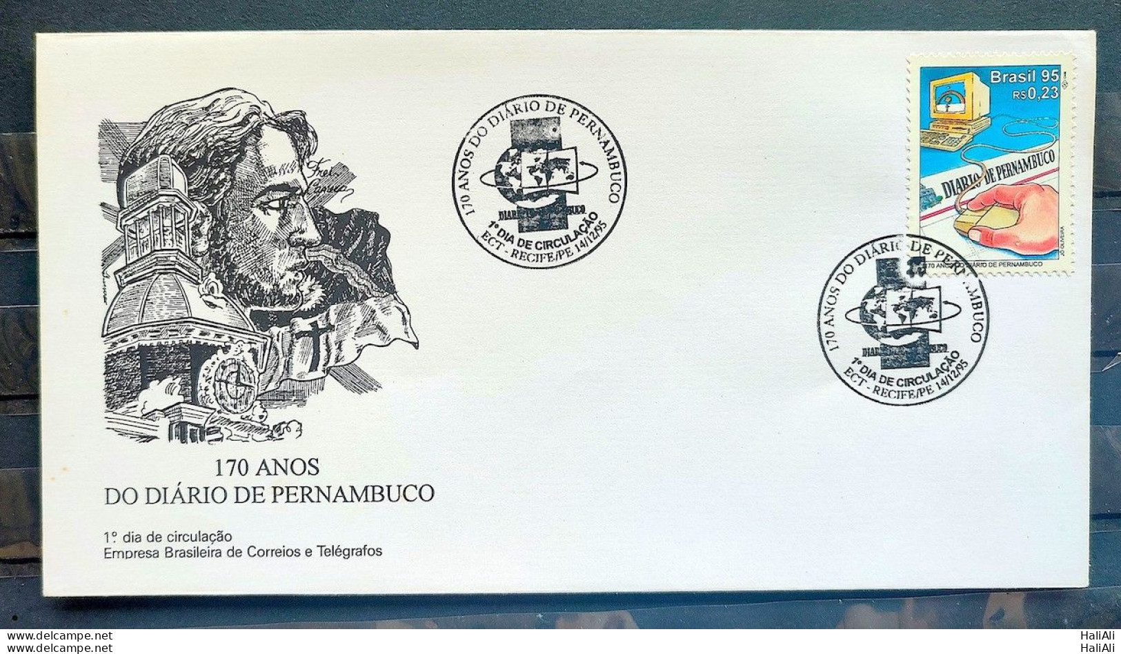 Envelope FDC 666 1995 Daily Journal Of Pernambuco Computer CBC PE 1 - FDC