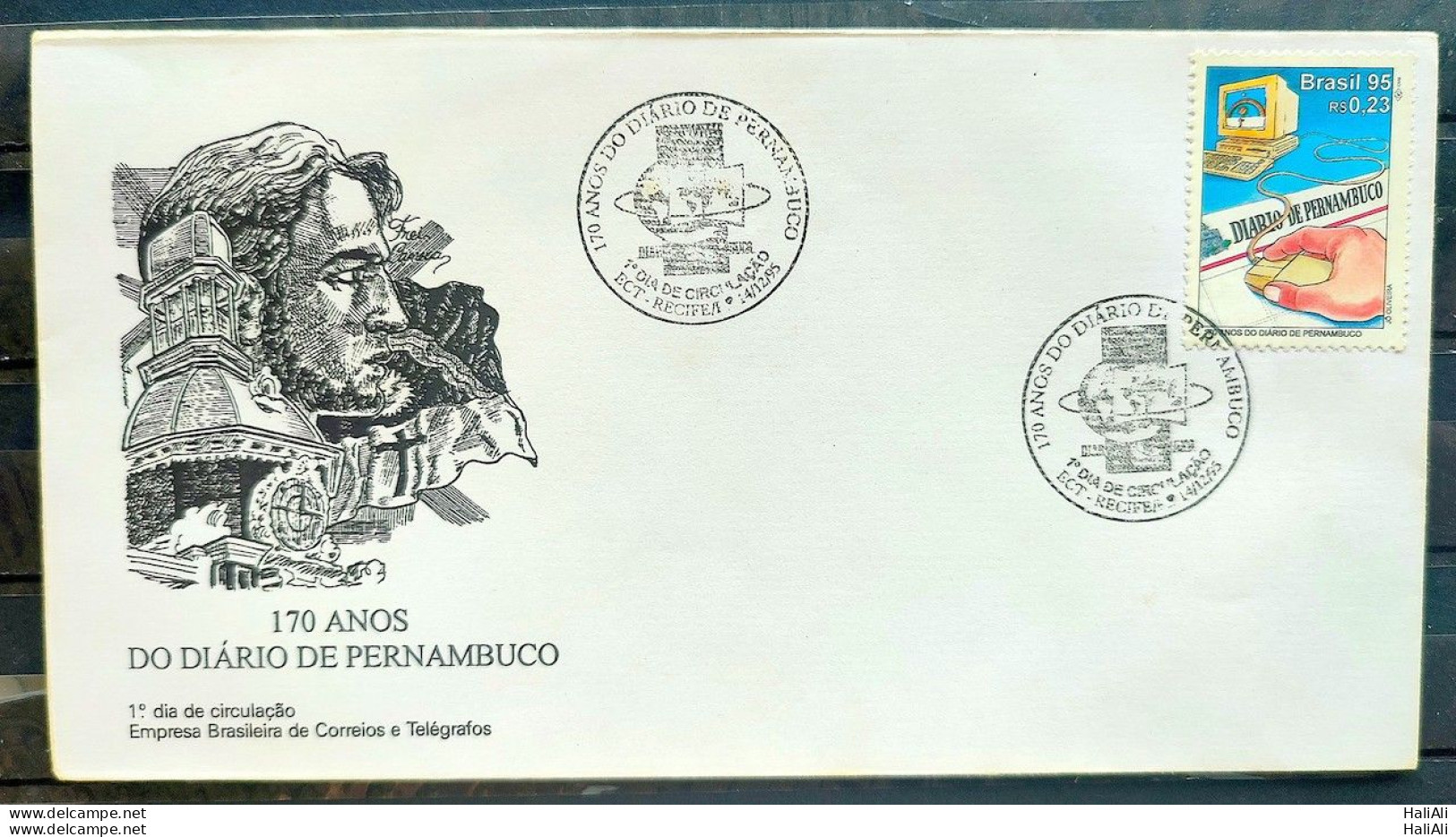 Envelope FDC 666 1995 Daily Journal Of Pernambuco Computer CBC PE 2 - FDC