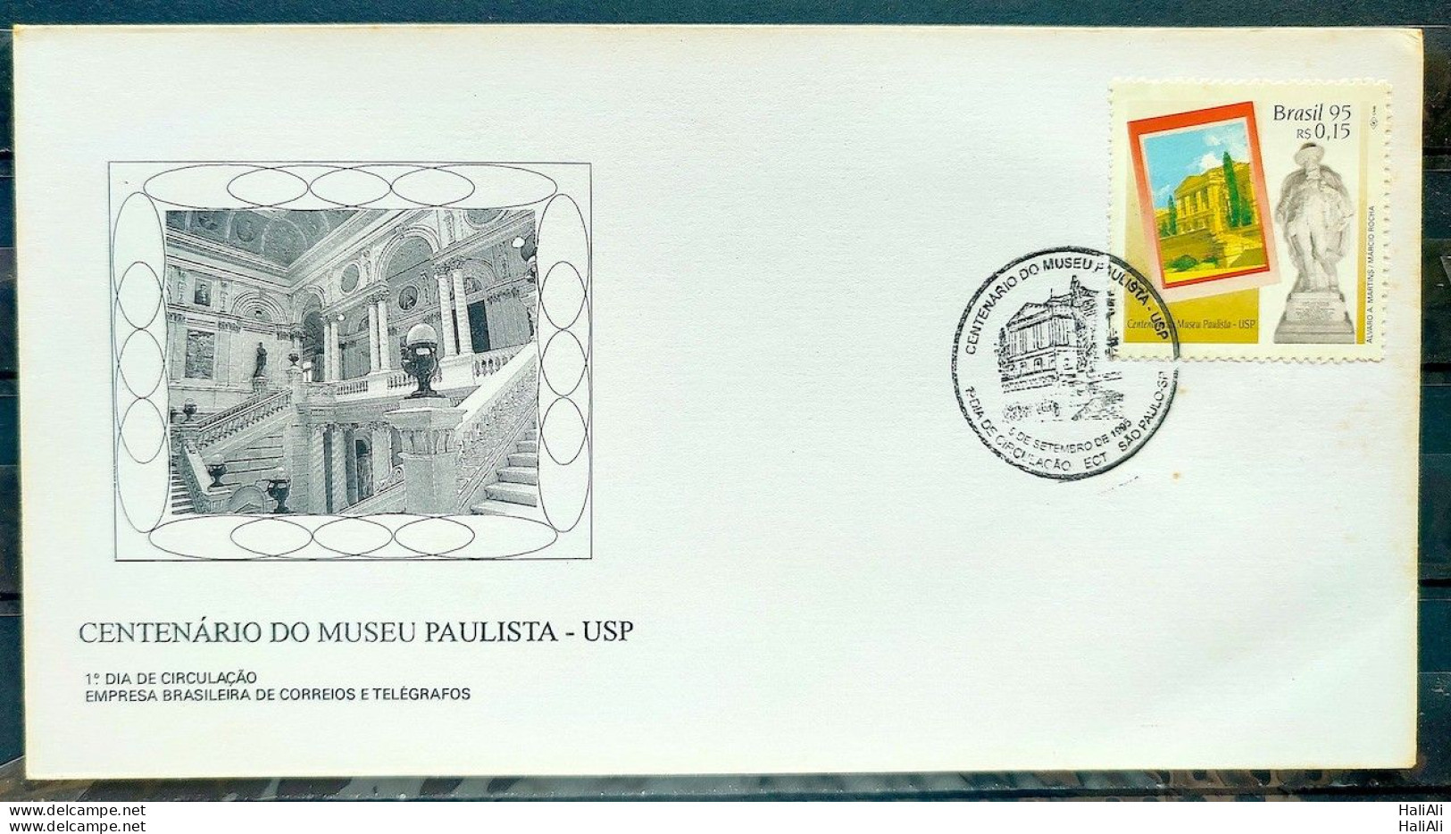 Envelope FDC 653 1995 Paulista Arte CBC SP 1 Museum - FDC