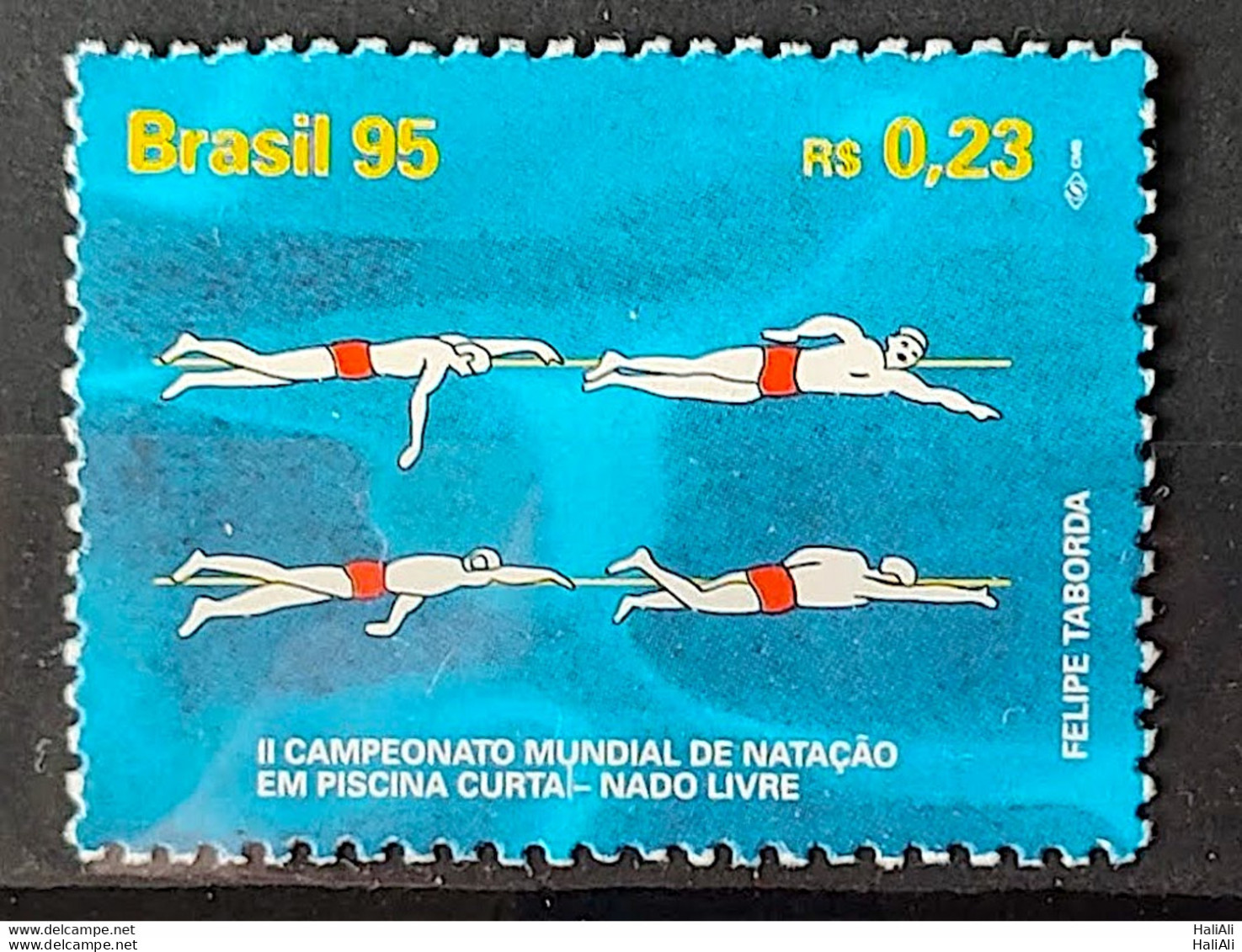 C 1977 Brazil Stamp World Swimming Championship 1995 Circulated 1 - Gebraucht