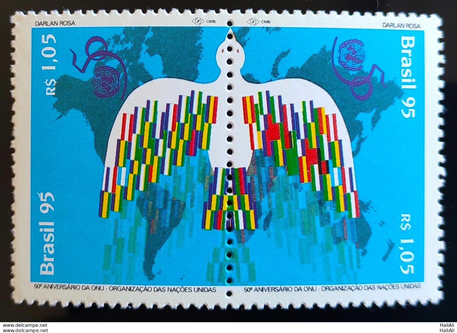C 1971 Brazil Stamp United Nations United Nations Map Bird 1995 - Ungebraucht