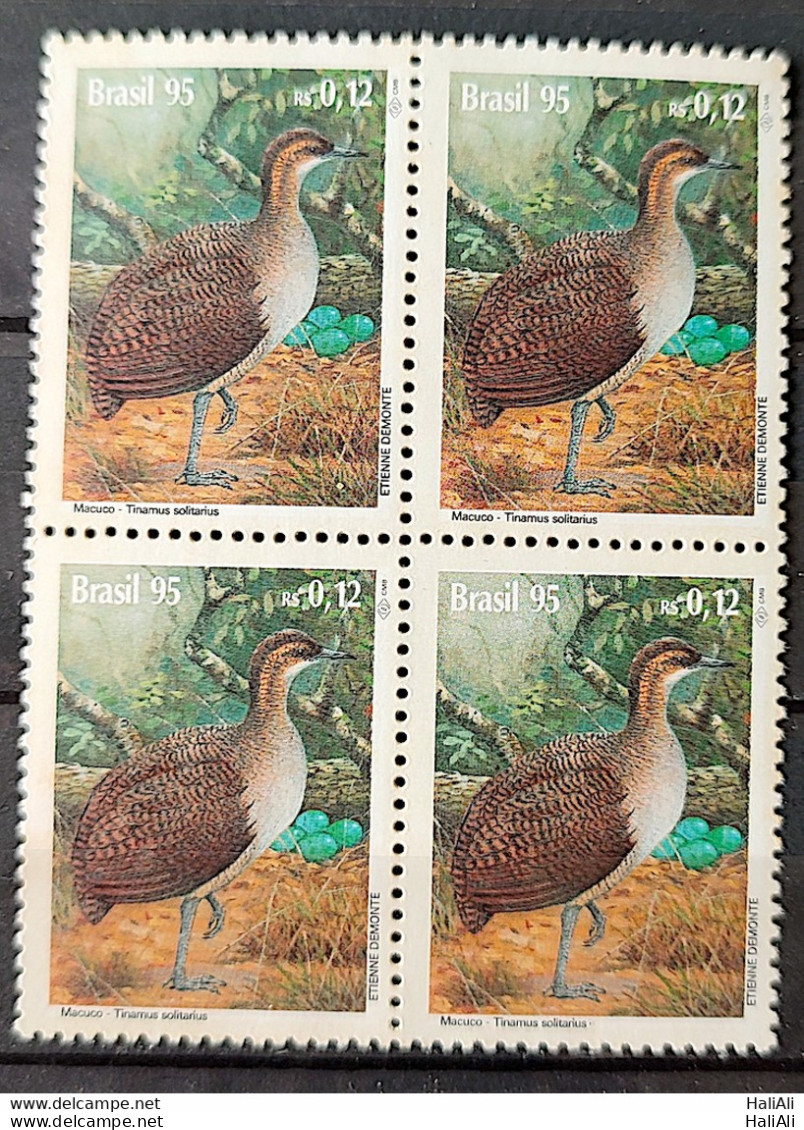 C 1943 Brazil Stamp Fauna Preservation Macuco 1995 Block Of 4 - Used Stamps