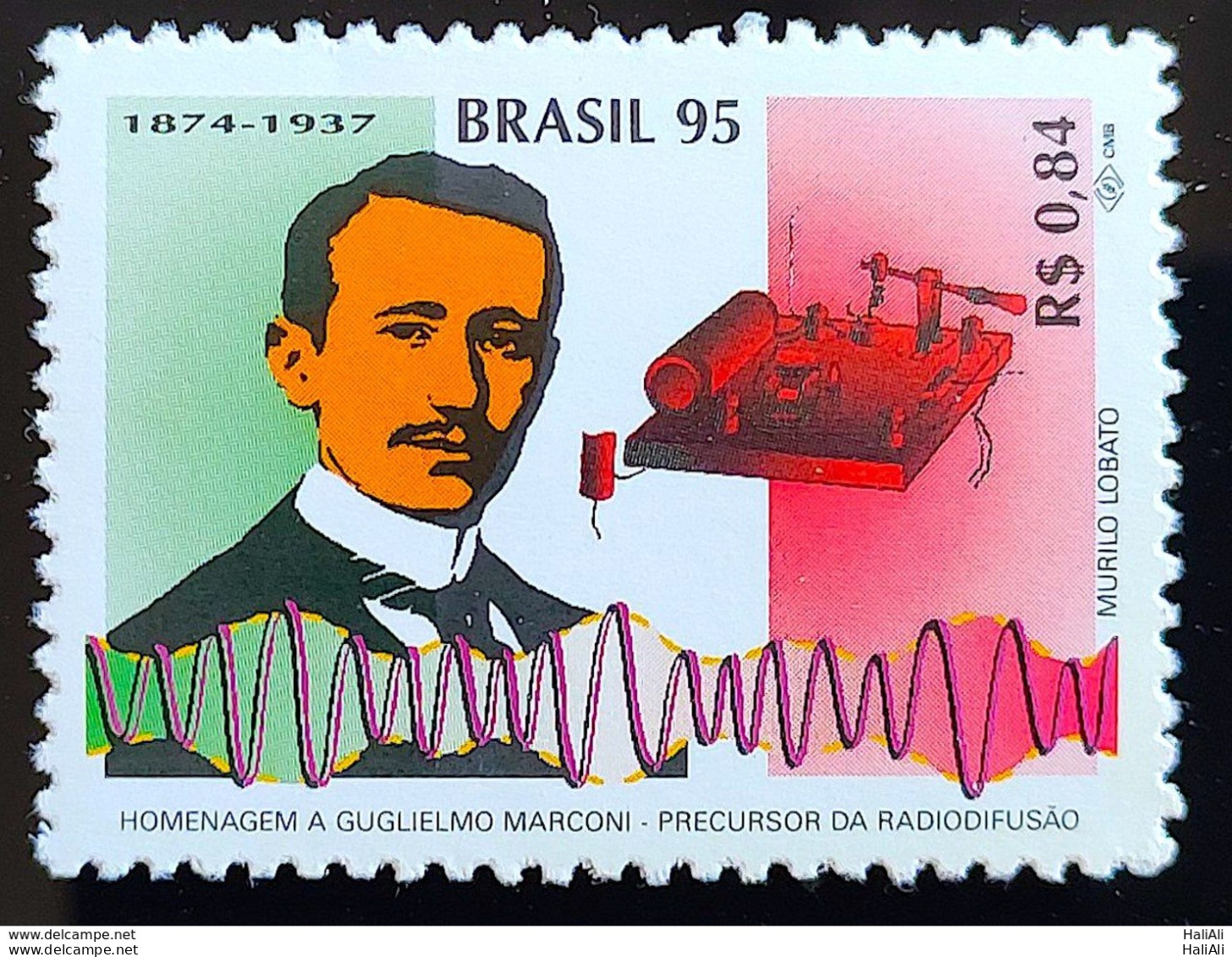C 1941 Brazil Stamp Guglielmo Marconi Scientist Radio Broadcasting Communication Radio Italy 1995 - Ungebraucht