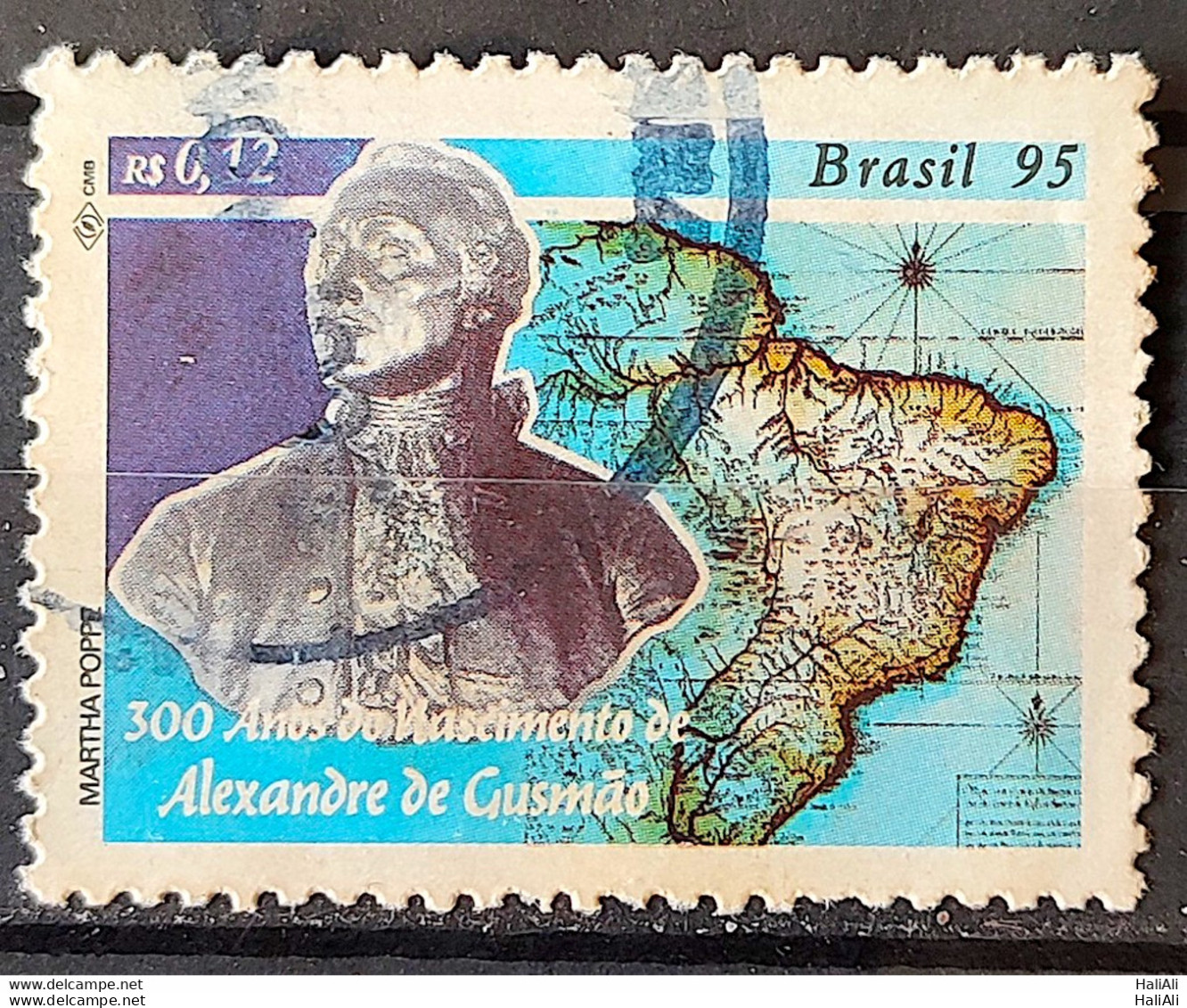 C 1938 Brazil Stamp Alexandre De Gusmao Diplomacy 1995 Circulated 7 - Used Stamps