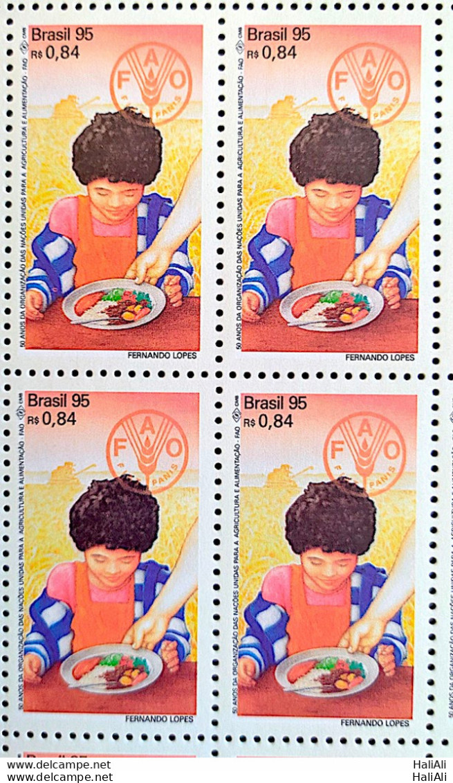 C 1937 Brazil Stamp UN Food And Agriculture Child 1995 Block Of 4 - Nuevos