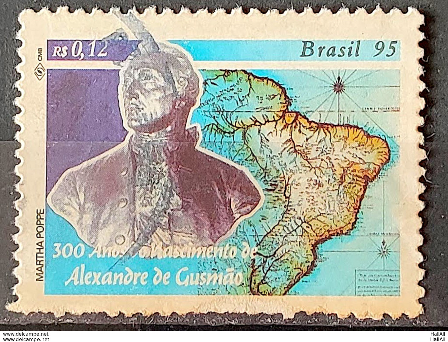 C 1938 Brazil Stamp Alexandre De Gusmao Diplomacy 1995 Circulated 3 - Gebraucht