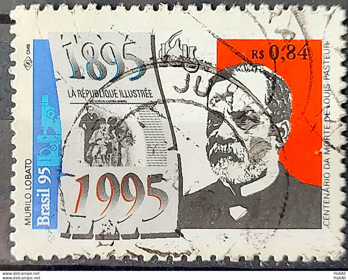 C 1933 Brazil Stamp 100 Years De Louis Pasteur Biology Health 1995 Circulated 2 - Oblitérés