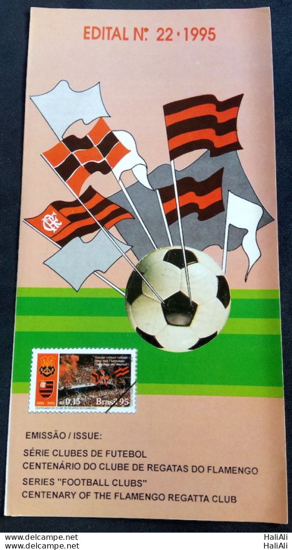 Brochure Brazil Edital 1995 22 Flamengo Football Sport Without Stamp - Lettres & Documents