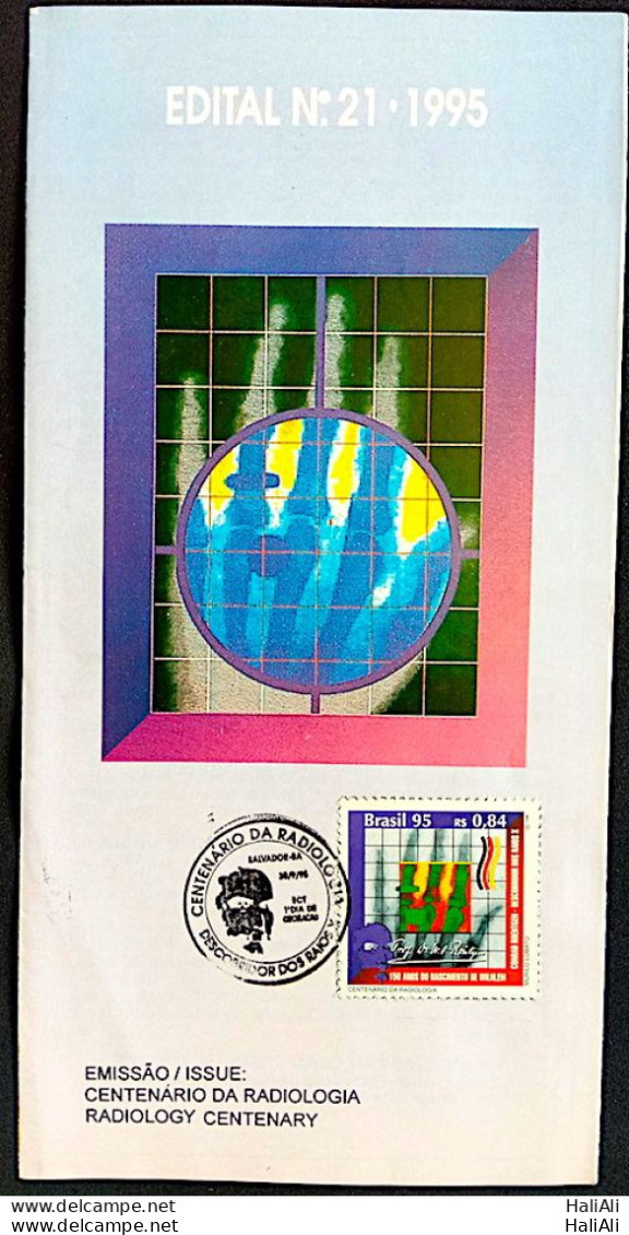 Brochure Brazil Edital 1995 21 Radiology Health Science With CBC BA Salvador Stamp - Lettres & Documents