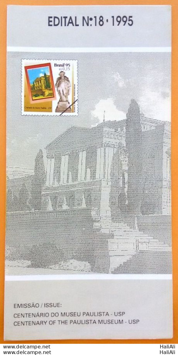 Brochure Brazil Edital 1995 18 Museu Paulista Without Stamp - Lettres & Documents