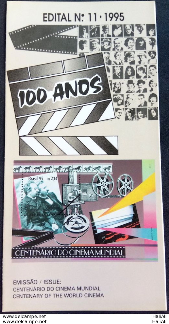 Brochure Brazil Edital 1995 11 Cinema Mundial Lumiere Filme Without Stamp - Storia Postale