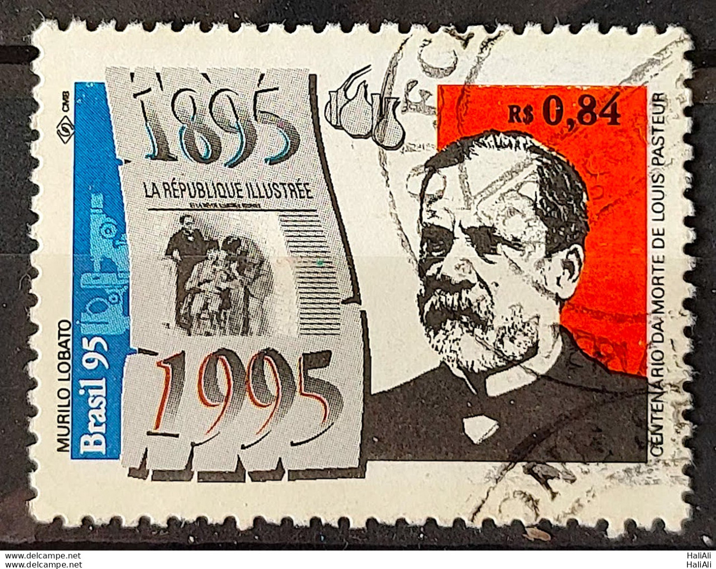 C 1933 Brazil Stamp 100 Years De Louis Pasteur Biology Health 1995 Circulated 1 - Gebraucht