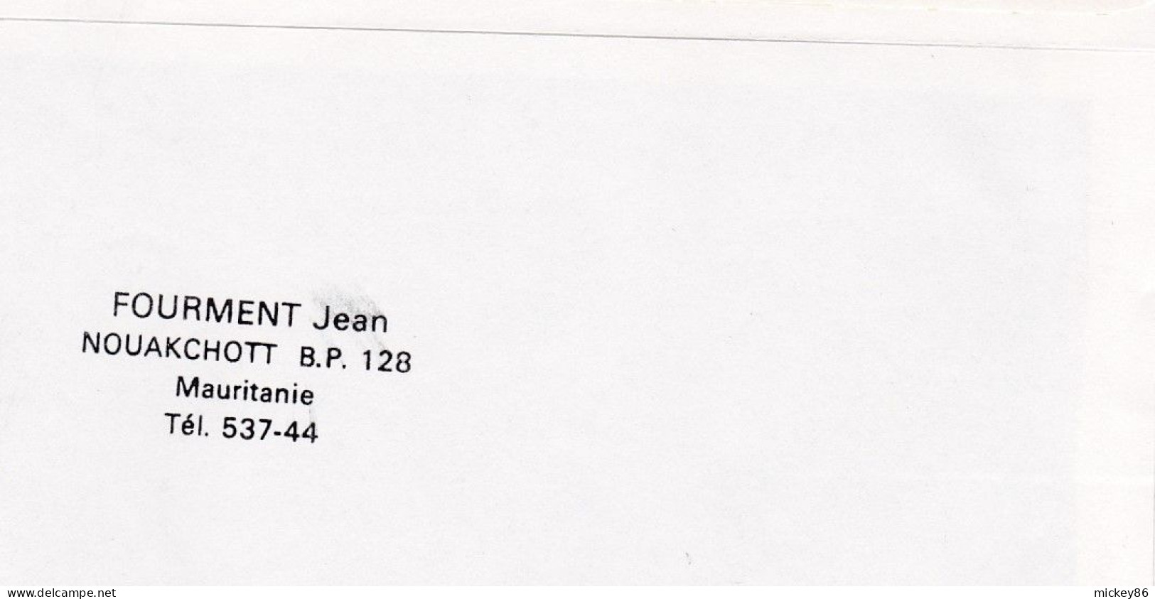 MAURITANIE -1985 - Lettre NOUAKCHOTT à St GAUDENS-31(France )..timbre CHINGUETTI  Seul Sur Lettre, Cachet - Mauretanien (1960-...)