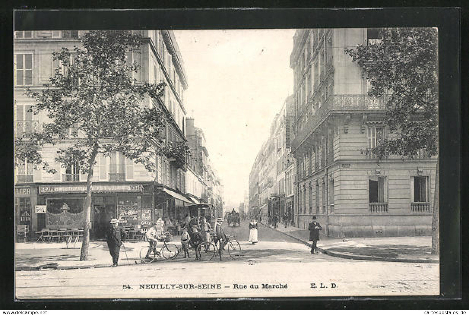 CPA Neuilly-sur-Seine, Rue Du Marché  - Neuilly Sur Seine