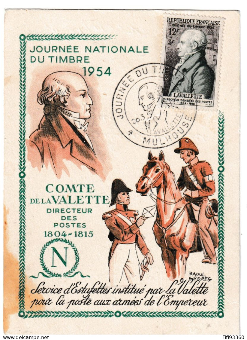 # Journée Du Timbre 1954 (Comte De Lavalette ) Lettre Ayant Circulé - 1950-1959