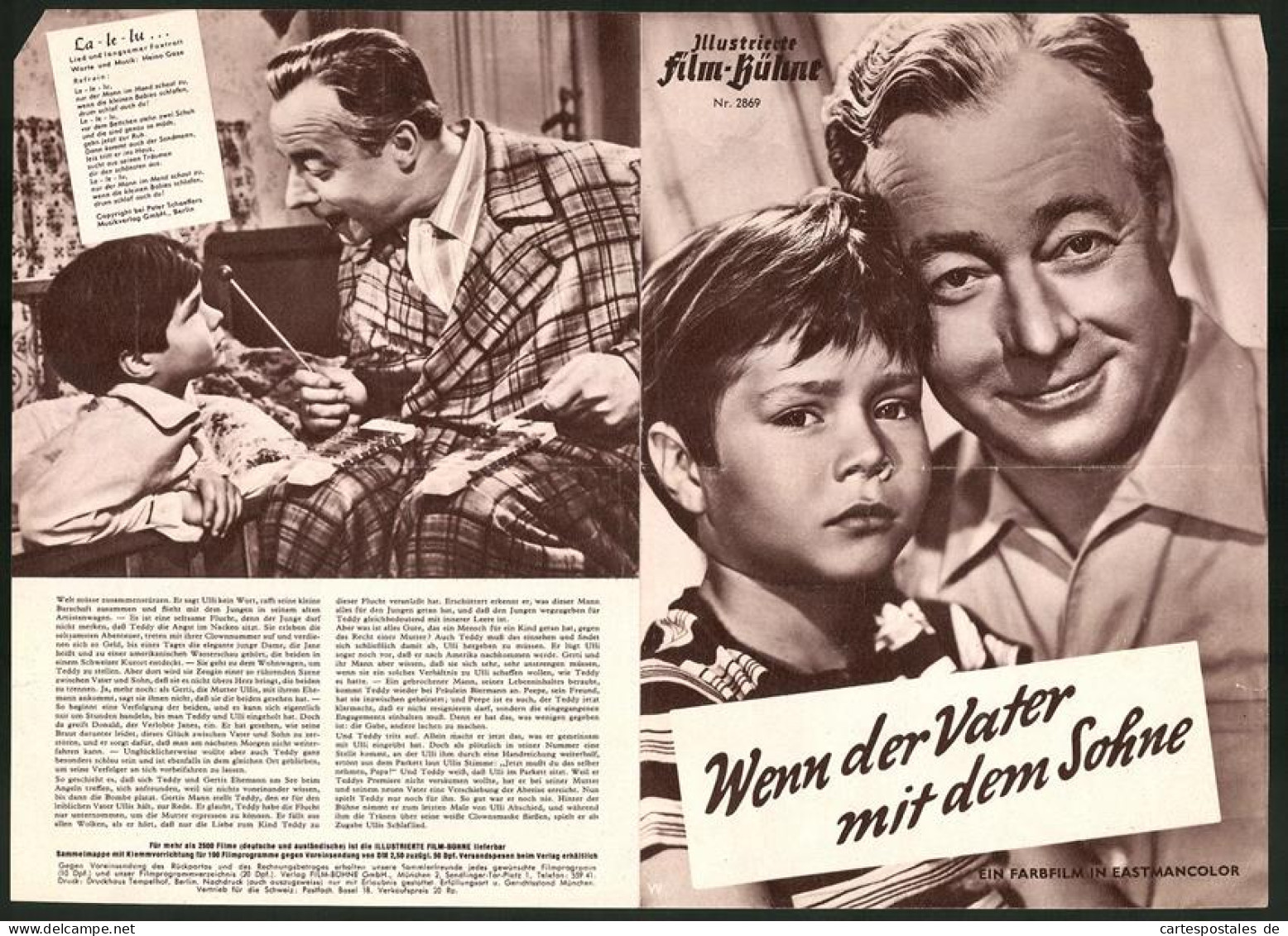 Filmprogramm IFB Nr. 2869, Wenn Der Vater Mit Dem Sohne, H. Rühmann, Oliver Grimm, Regie: Hans Quest  - Magazines