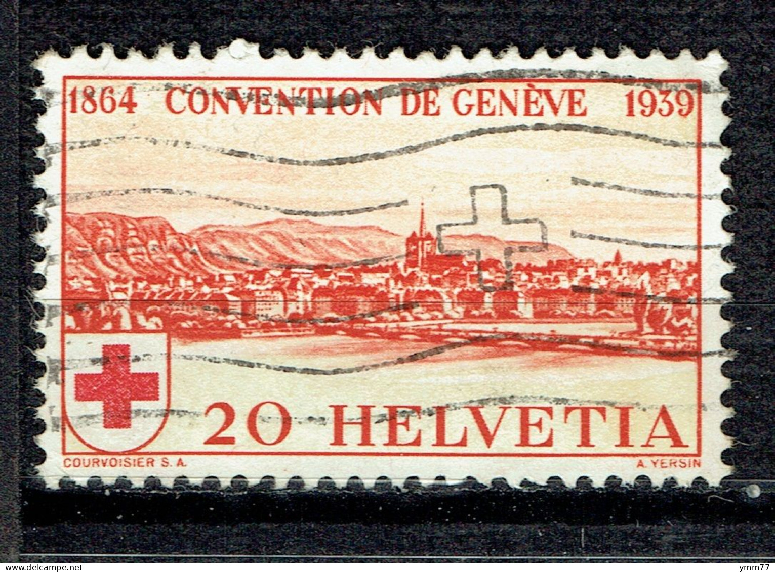 75ème Anniversaire De La Croix-Rouge : Vue De Genève - Gebraucht