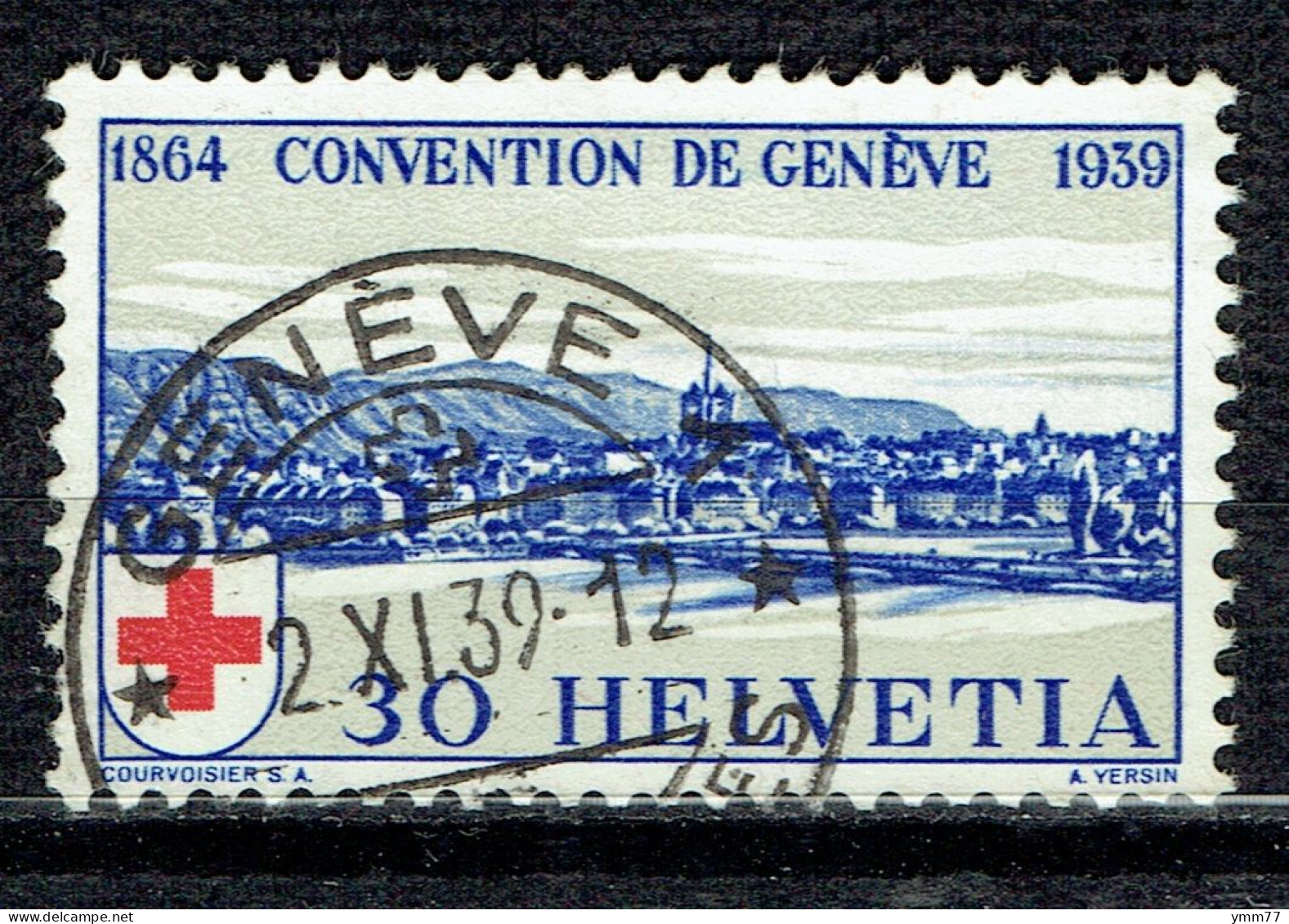 75ème Anniversaire De La Croix-Rouge : Vue De Genève - Used Stamps