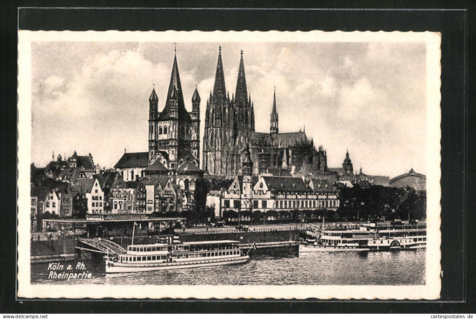 AK Köln, Rheinpartie, Blick Zum Dom  - Köln