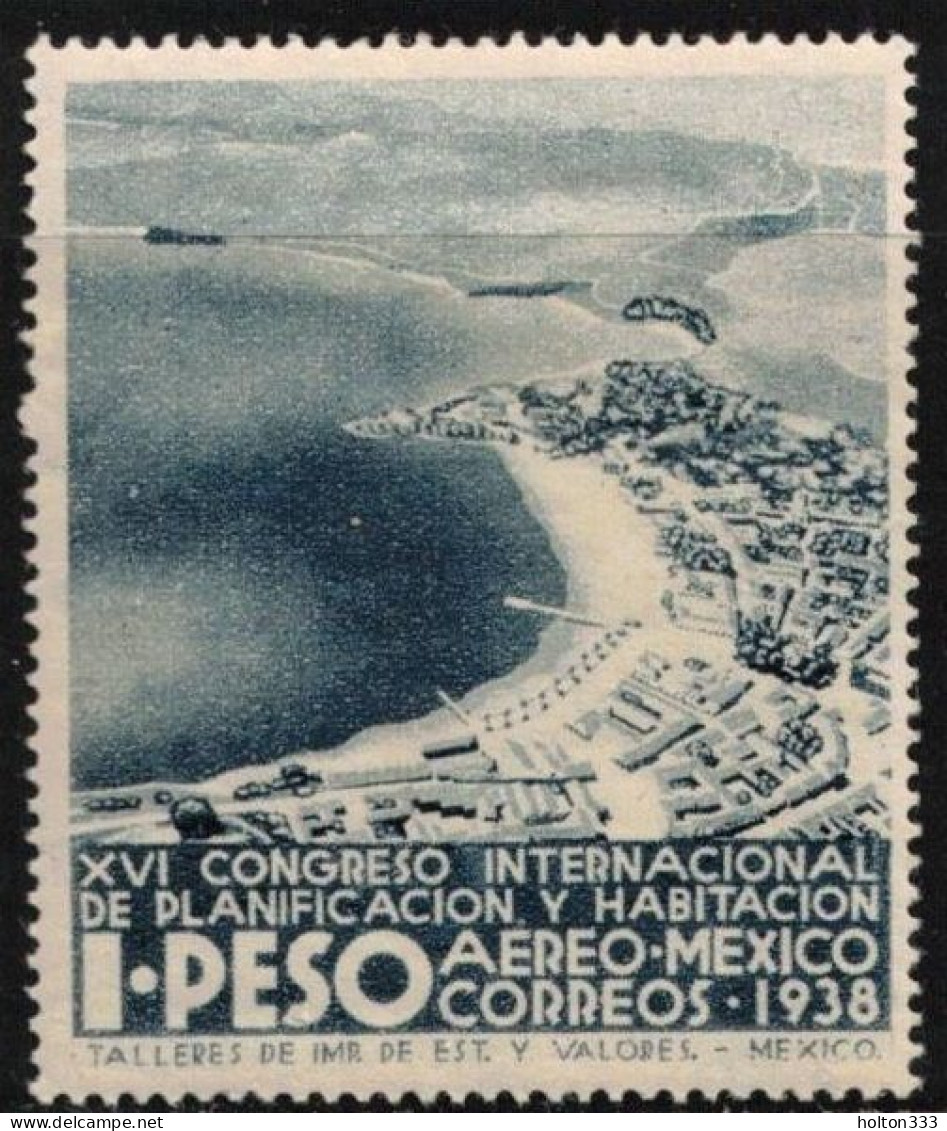 MEXICO Scott # C90 MH - Airmail Stamp - Dark Blue Shade - México