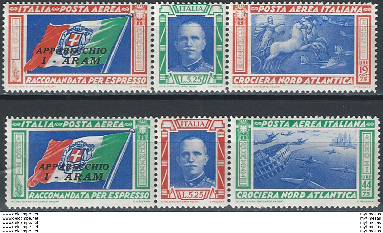 1933 Italia Crociera I-ARAM MNH Sassone A N. 51/52 - Autres & Non Classés