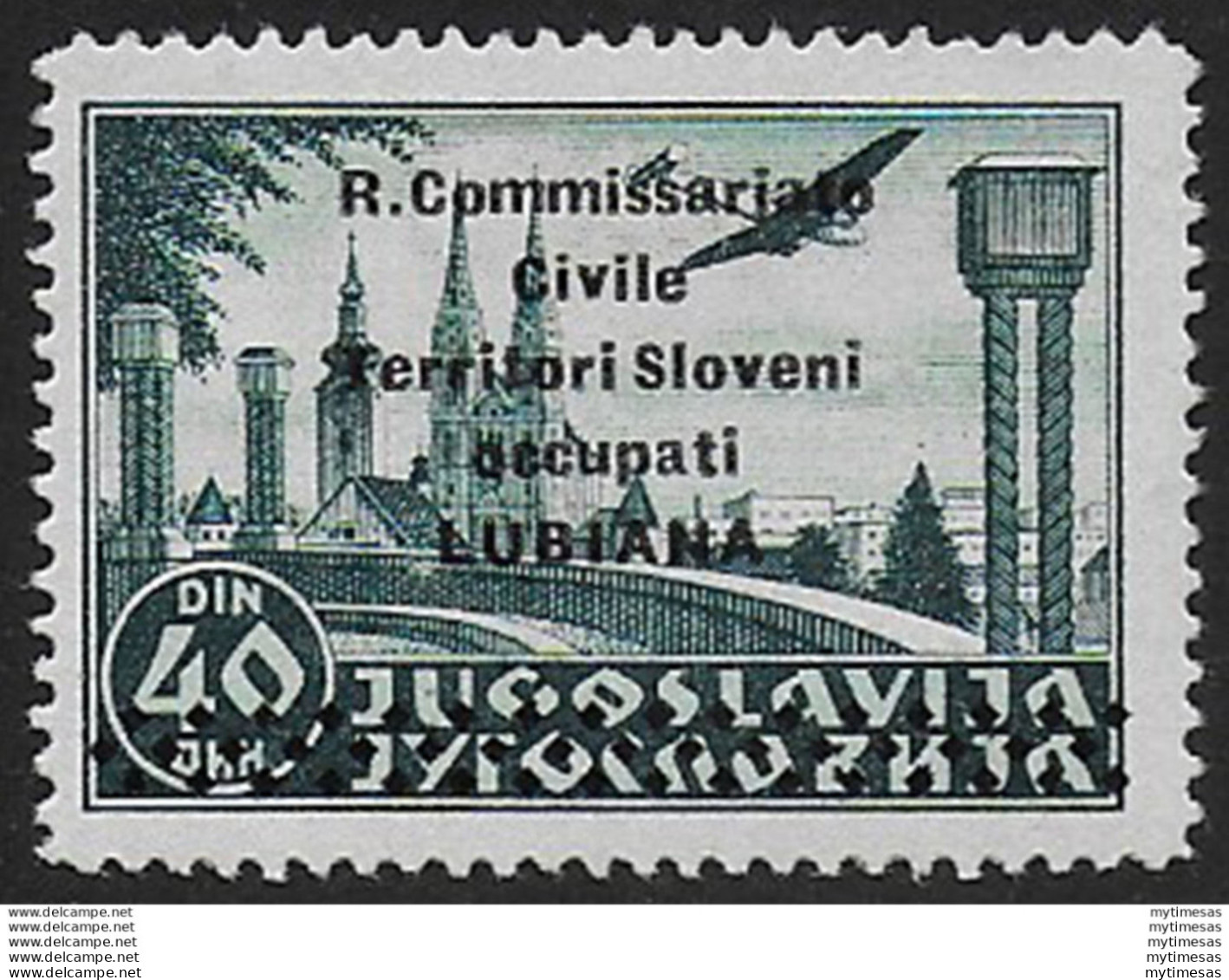 1941 Lubiana 40d. MNH Sass A N. 9A - Sonstige & Ohne Zuordnung