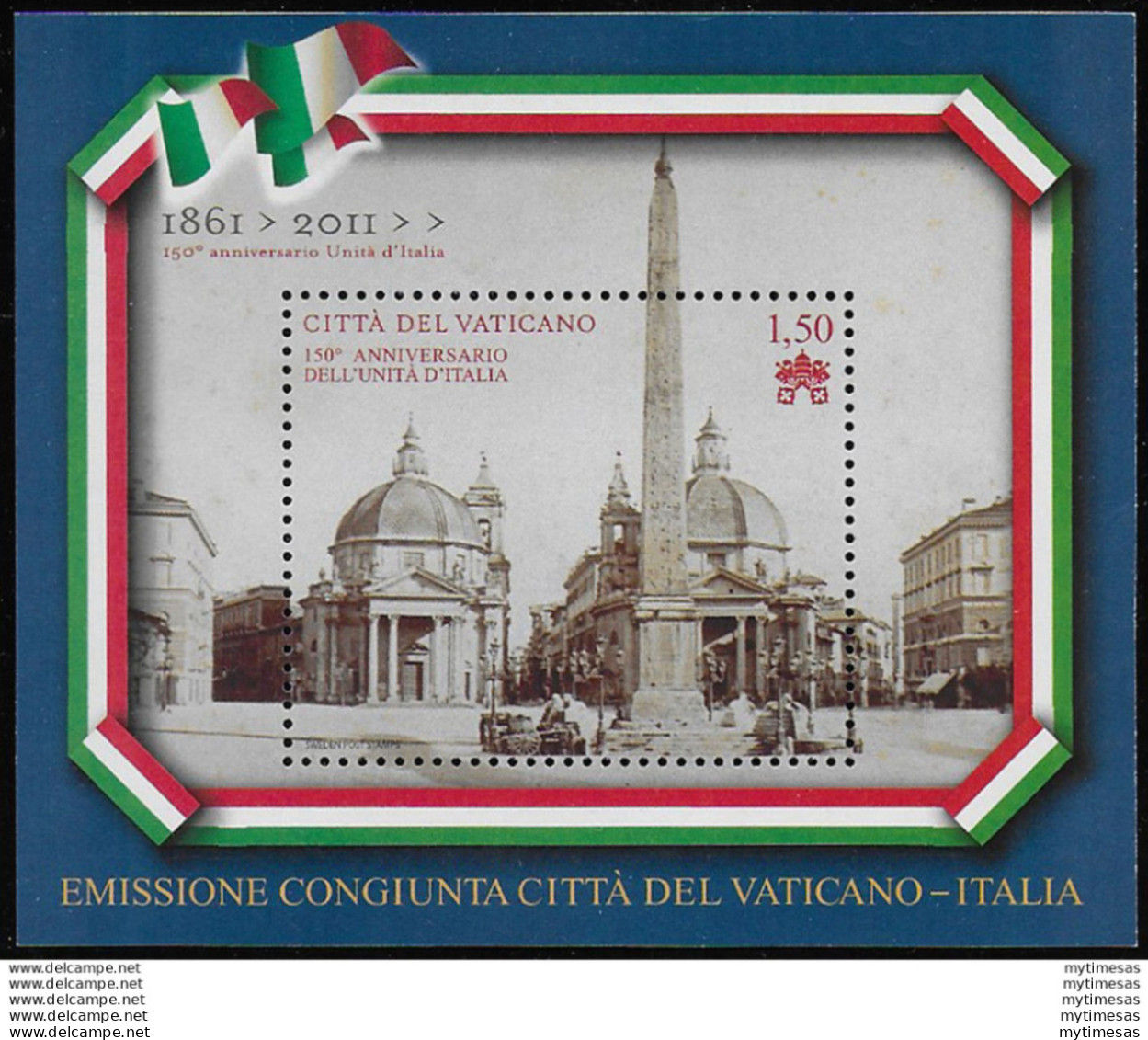 2011 Vaticano Unità D'Italia 1 MS MNH Sassone N. 100 - Other & Unclassified