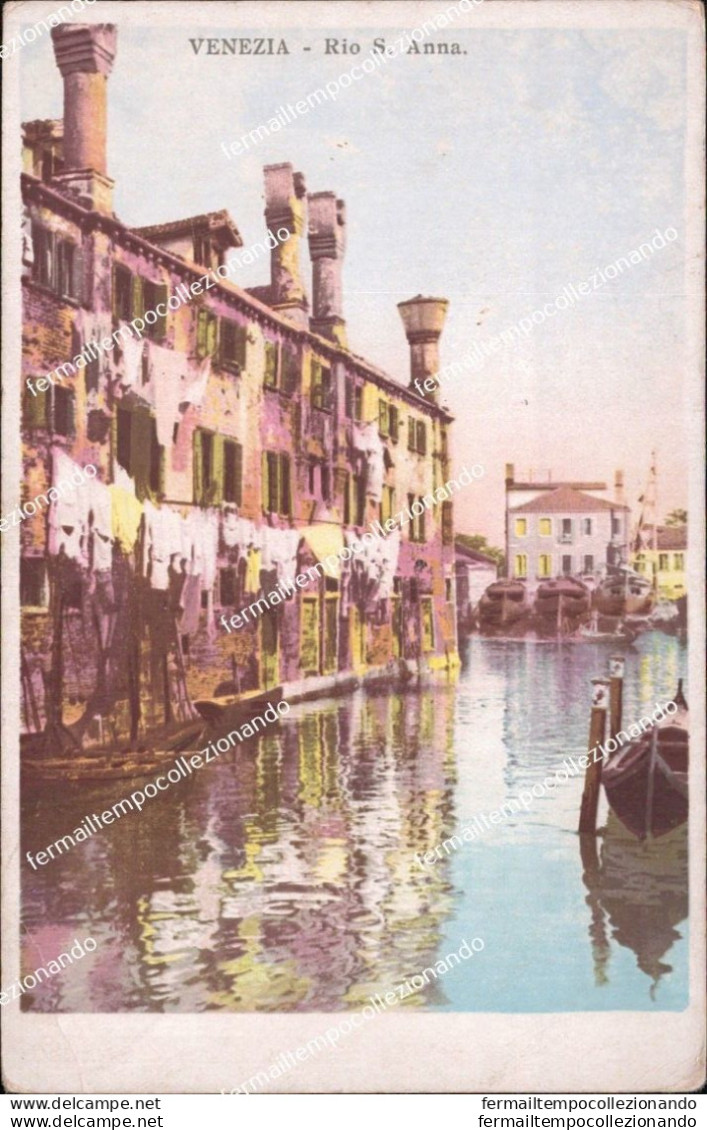 As768 Cartolina Venezia Citta'  Rio S.anna Inizio 900 Veneto - Venetië (Venice)