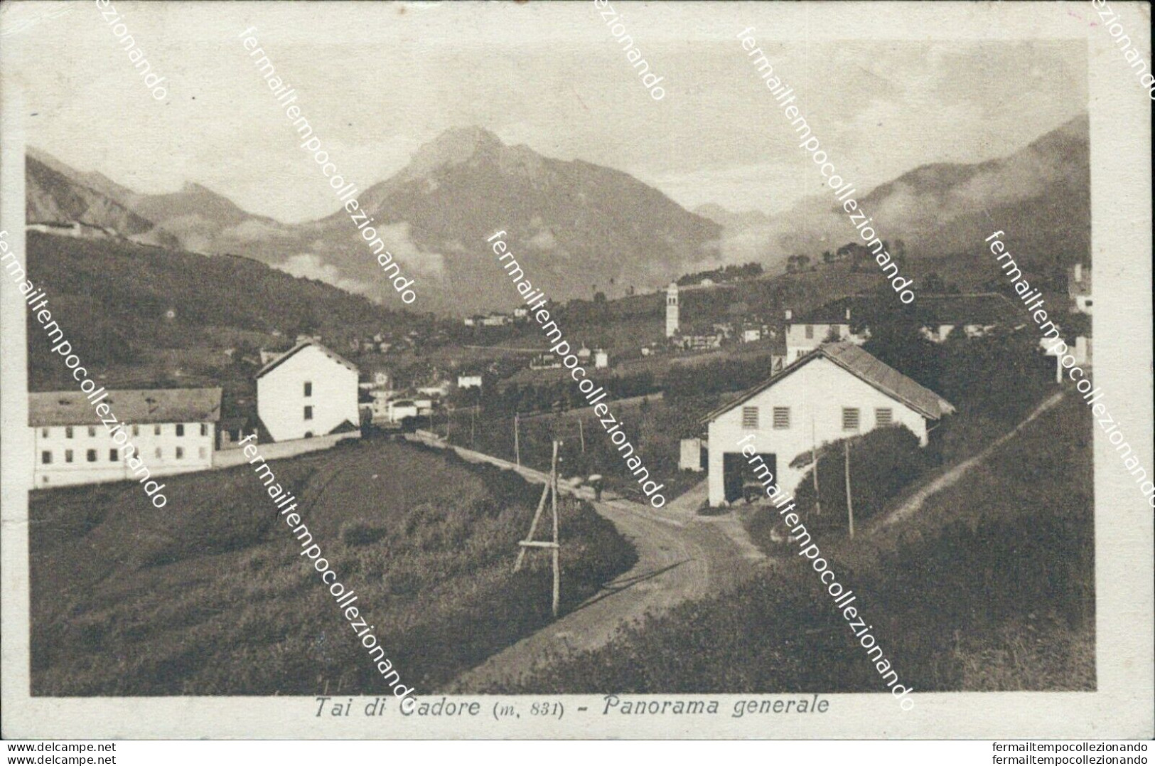 Cm300 Cartolina Tai Di Cadore Panorama Generale  Belluno Veneto - Belluno