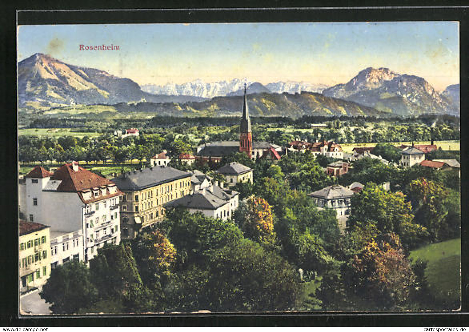 AK Rosenheim, Ortsansicht Aus Der Vogelschau  - Rosenheim