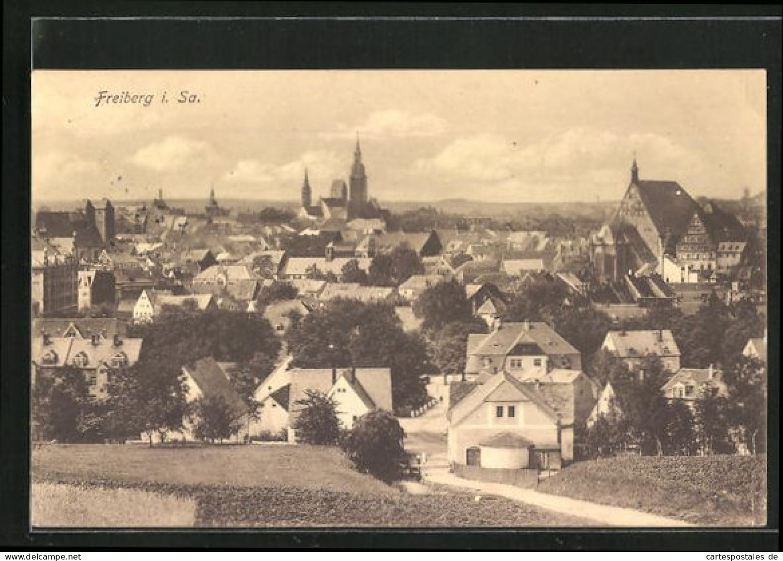 AK Freiberg I. Sa., Ortsansicht Aus Der Vogelschau  - Freiberg (Sachsen)